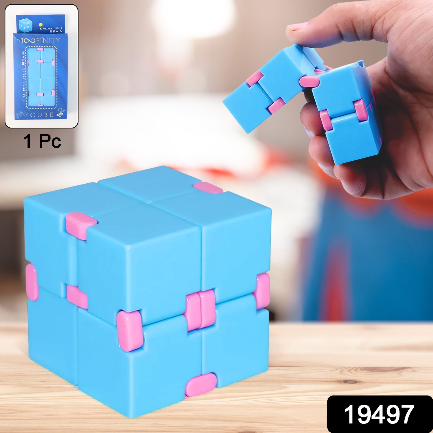 Compact Folding Fidget Cube Toy 